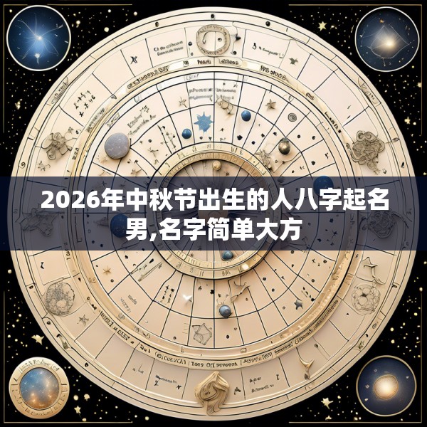 2026年中秋节出生的人八字起名男,名字简单大方