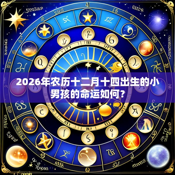 2026年农历十二月十四出生的小男孩的命运如何？