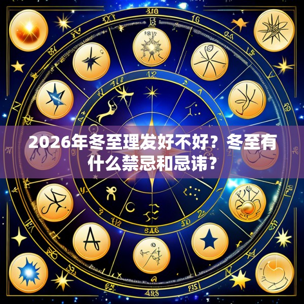 2026年冬至理发好不好？冬至有什么禁忌和忌讳？