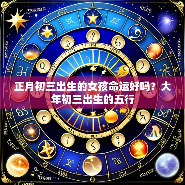 正月初三出生的女孩命运好吗？大年初三出生的五行