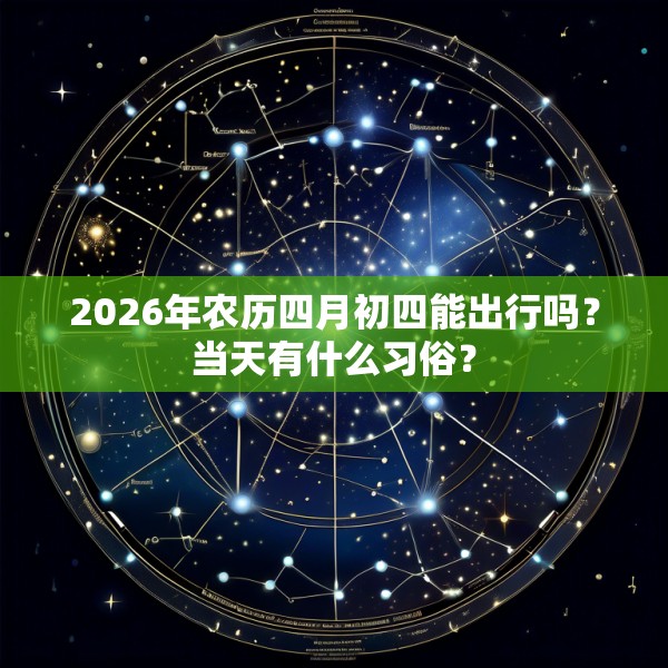 2026年农历四月初四能出行吗？当天有什么习俗？