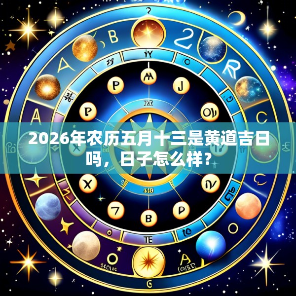 2026年农历五月十三是黄道吉日吗,日子怎么样?