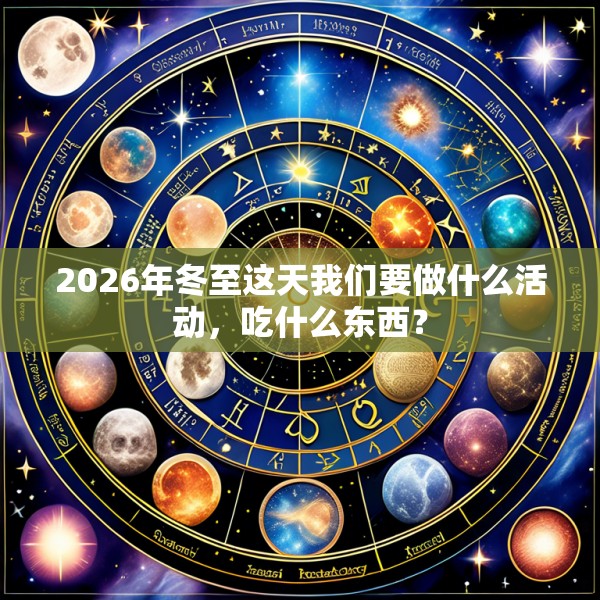 2026年冬至这天我们要做什么活动，吃什么东西？