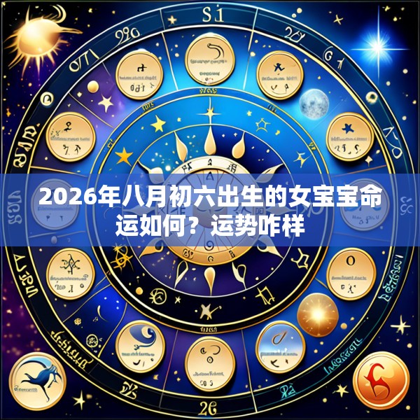 2026年八月初六出生的女宝宝命运如何？运势咋样
