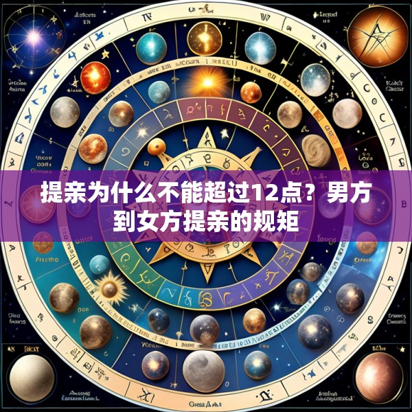 提亲为什么不能超过12点？男方到女方提亲的规矩