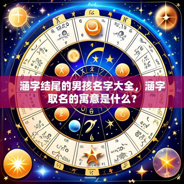 涵字结尾的男孩名字大全,涵字取名的寓意是什么?