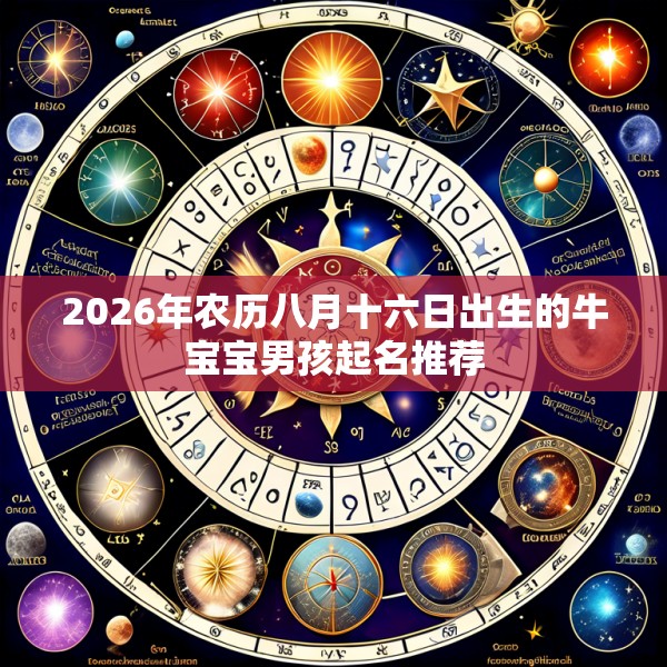 2026年农历八月十六日出生的牛宝宝男孩起名推荐