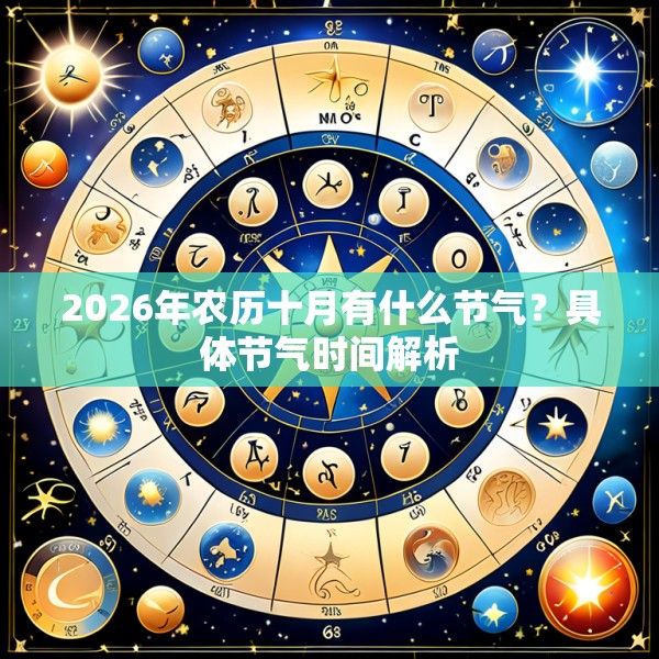 2026年农历十月有什么节气？具体节气时间解析