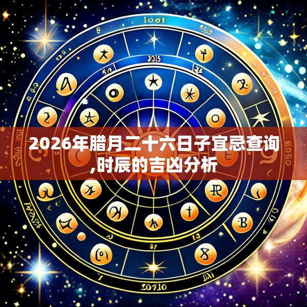 2026年腊月二十六日子宜忌查询,时辰的吉凶分析