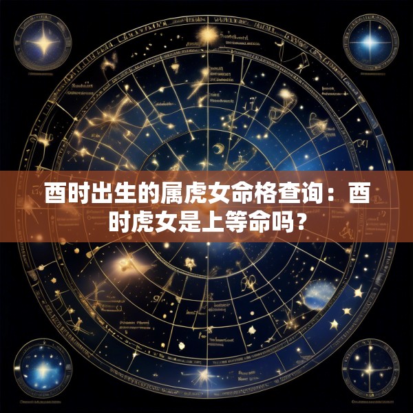 酉时出生的属虎女命格查询：酉时虎女是上等命吗？