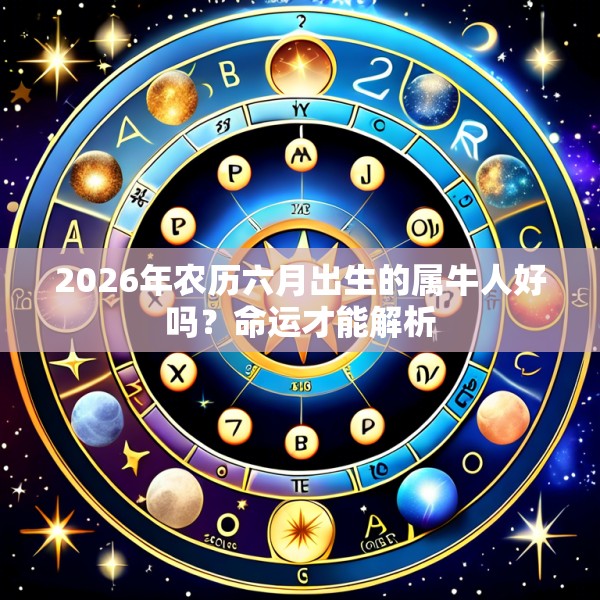 2026年农历六月出生的属牛人好吗?命运才能解析