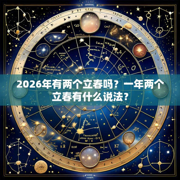 2026年有两个立春吗？一年两个立春有什么说法？