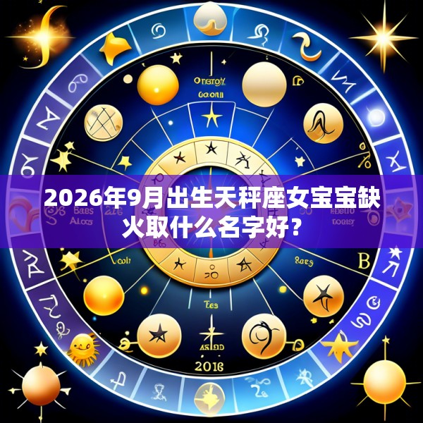 2026年9月出生天秤座女宝宝缺火取什么名字好?