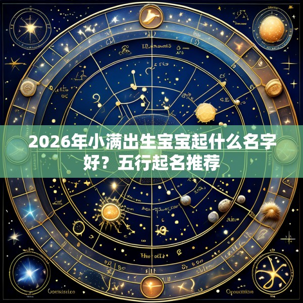 2026年小满出生宝宝起什么名字好?五行起名推荐