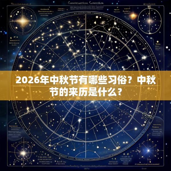 2026年中秋节有哪些习俗？中秋节的来历是什么？