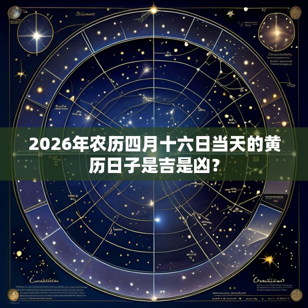 2026年农历四月十六日当天的黄历日子是吉是凶?