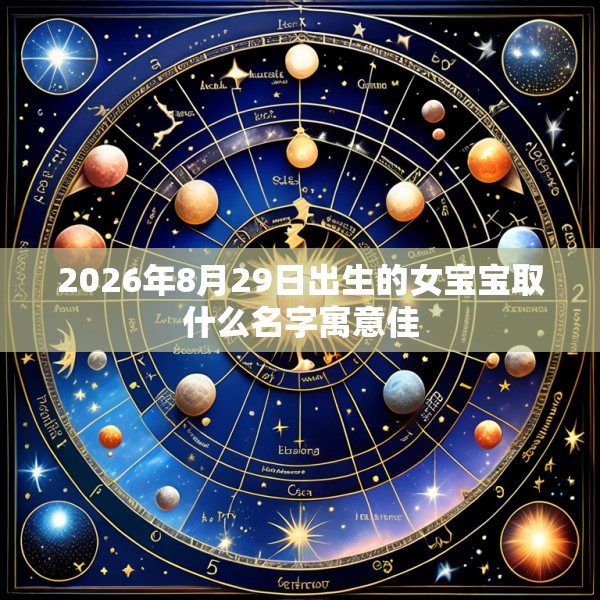 2026年8月29日出生的女宝宝取什么名字寓意佳
