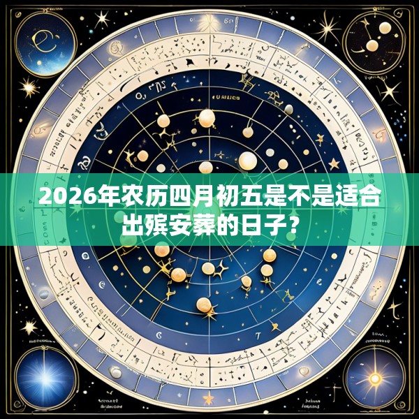 2026年农历四月初五是不是适合出殡安葬的日子?