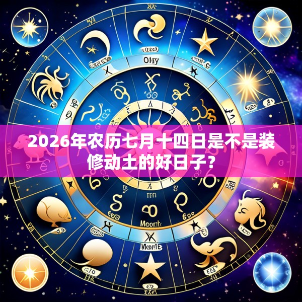 2026年农历七月十四日是不是装修动土的好日子？