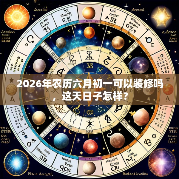2026年农历六月初一可以装修吗，这天日子怎样？