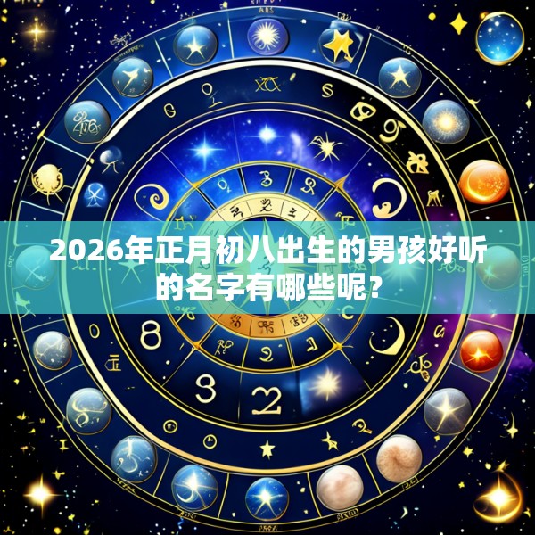 2026年正月初八出生的男孩好听的名字有哪些呢？
