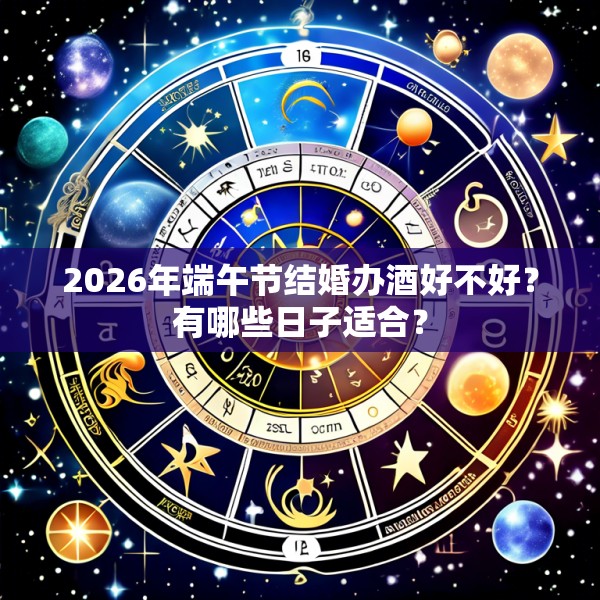 2026年端午节结婚办酒好不好？有哪些日子适合？