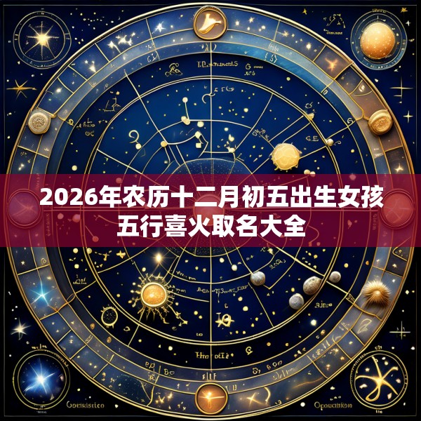 2026年农历十二月初五出生女孩五行喜火取名大全