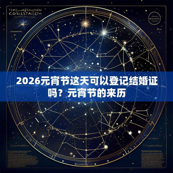 2026元宵节这天可以登记结婚证吗？元宵节的来历
