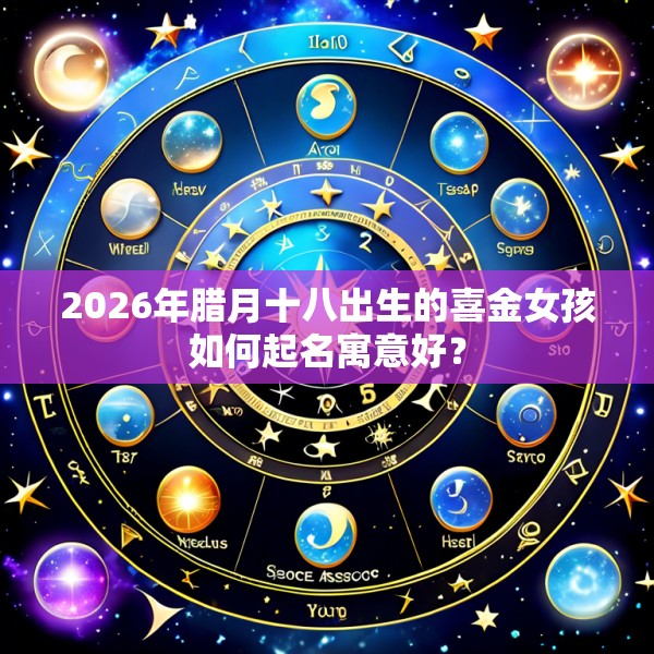 2026年腊月十八出生的喜金女孩如何起名寓意好？