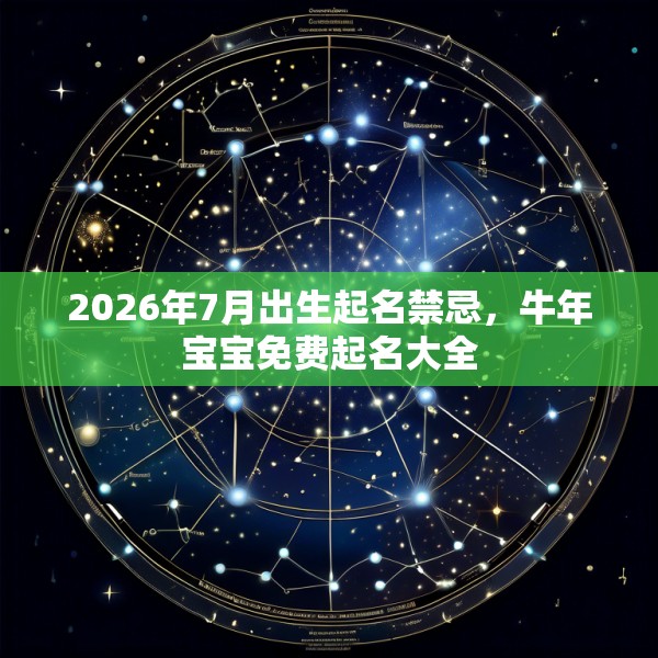 2026年7月出生起名禁忌，牛年宝宝免费起名大全