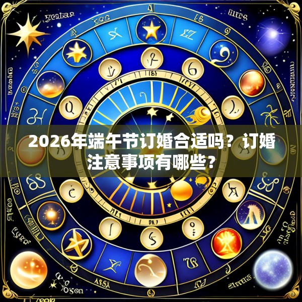 2026年端午节订婚合适吗？订婚注意事项有哪些？