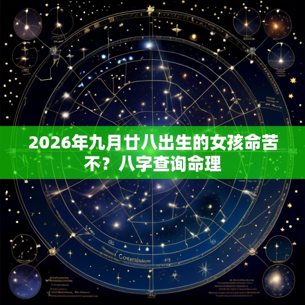 2026年九月廿八出生的女孩命苦不？八字查询命理
