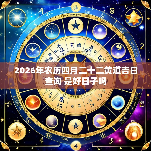 2026年农历四月二十二黄道吉日查询 是好日子吗