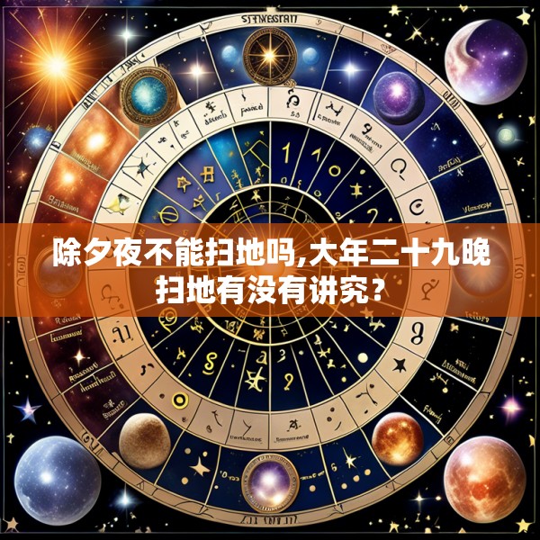 除夕夜不能扫地吗,大年二十九晚扫地有没有讲究?