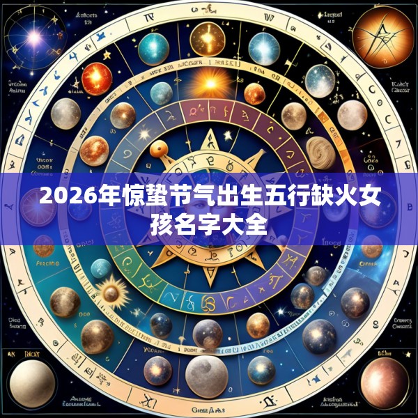 2026年惊蛰节气出生五行缺火女孩名字大全