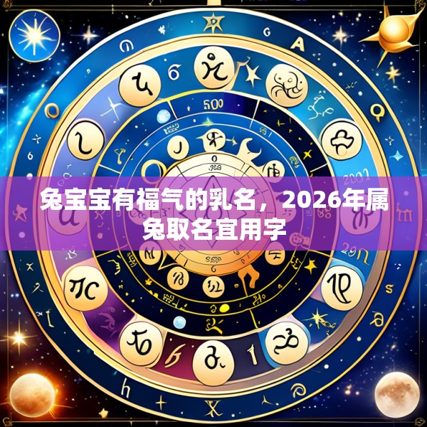 兔宝宝有福气的乳名,2026年属兔取名宜用字