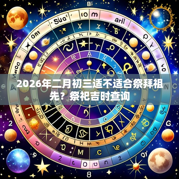 2026年二月初三适不适合祭拜祖先？祭祀吉时查询