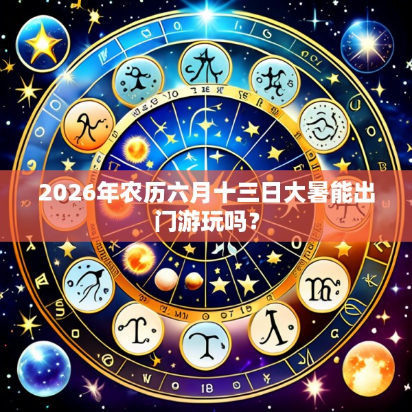 2026年农历六月十三日大暑能出门游玩吗？
