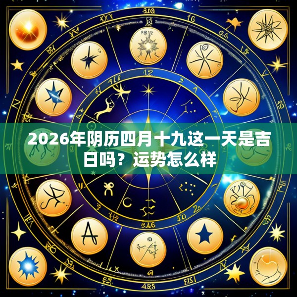 2026年阴历四月十九这一天是吉日吗？运势怎么样