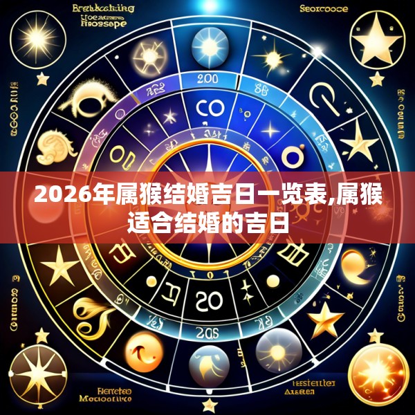 2026年属猴结婚吉日一览表,属猴适合结婚的吉日