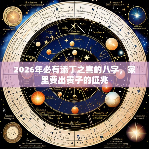 2026年必有添丁之喜的八字，家里要出贵子的征兆
