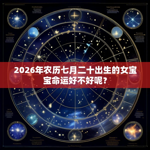 2026年农历七月二十出生的女宝宝命运好不好呢？
