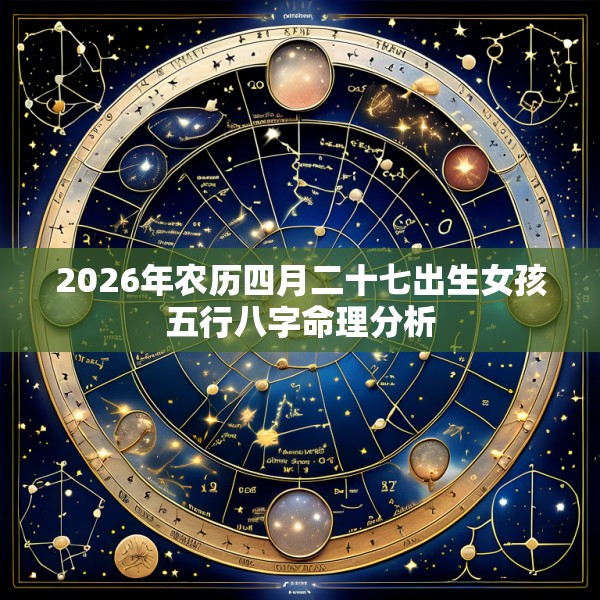 2026年农历四月二十七出生女孩五行八字命理分析