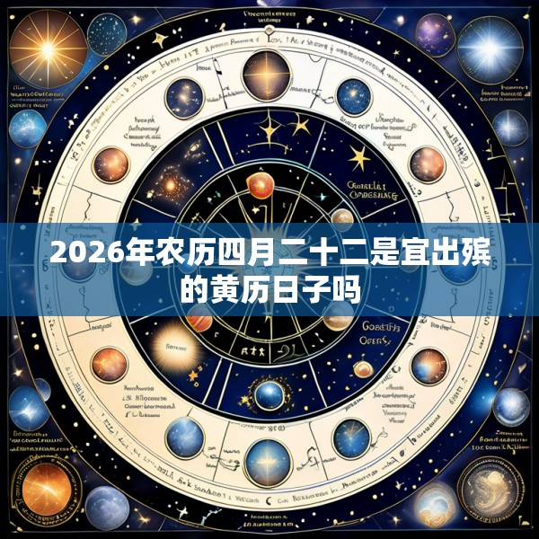 2026年农历四月二十二是宜出殡的黄历日子吗