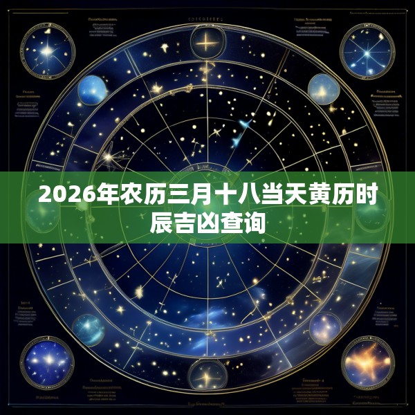 2026年农历三月十八当天黄历时辰吉凶查询
