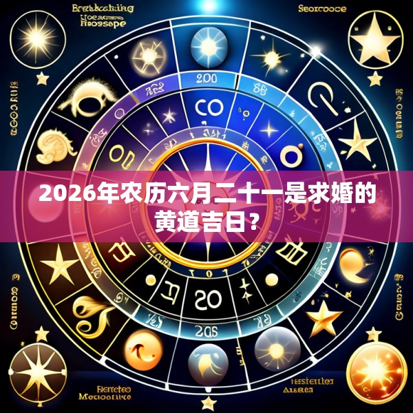 2026年农历六月二十一是求婚的黄道吉日?