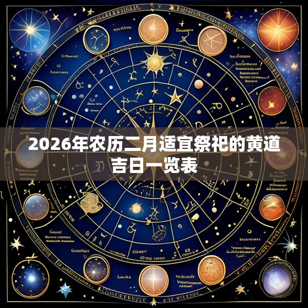 2026年农历二月适宜祭祀的黄道吉日一览表