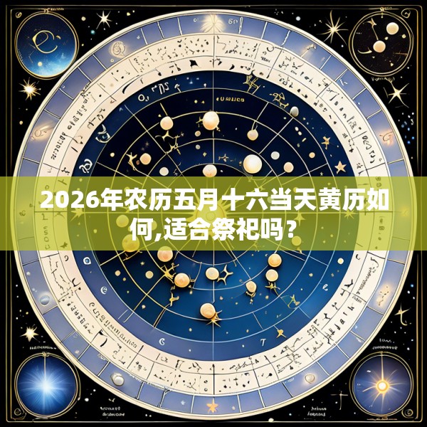 2026年农历五月十六当天黄历如何,适合祭祀吗？