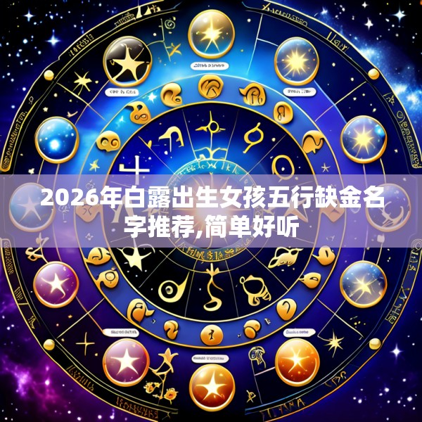 2026年白露出生女孩五行缺金名字推荐,简单好听