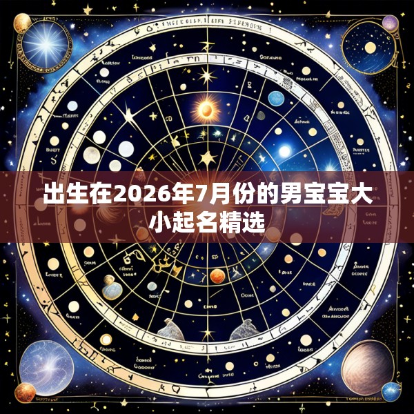 出生在2026年7月份的男宝宝大小起名精选